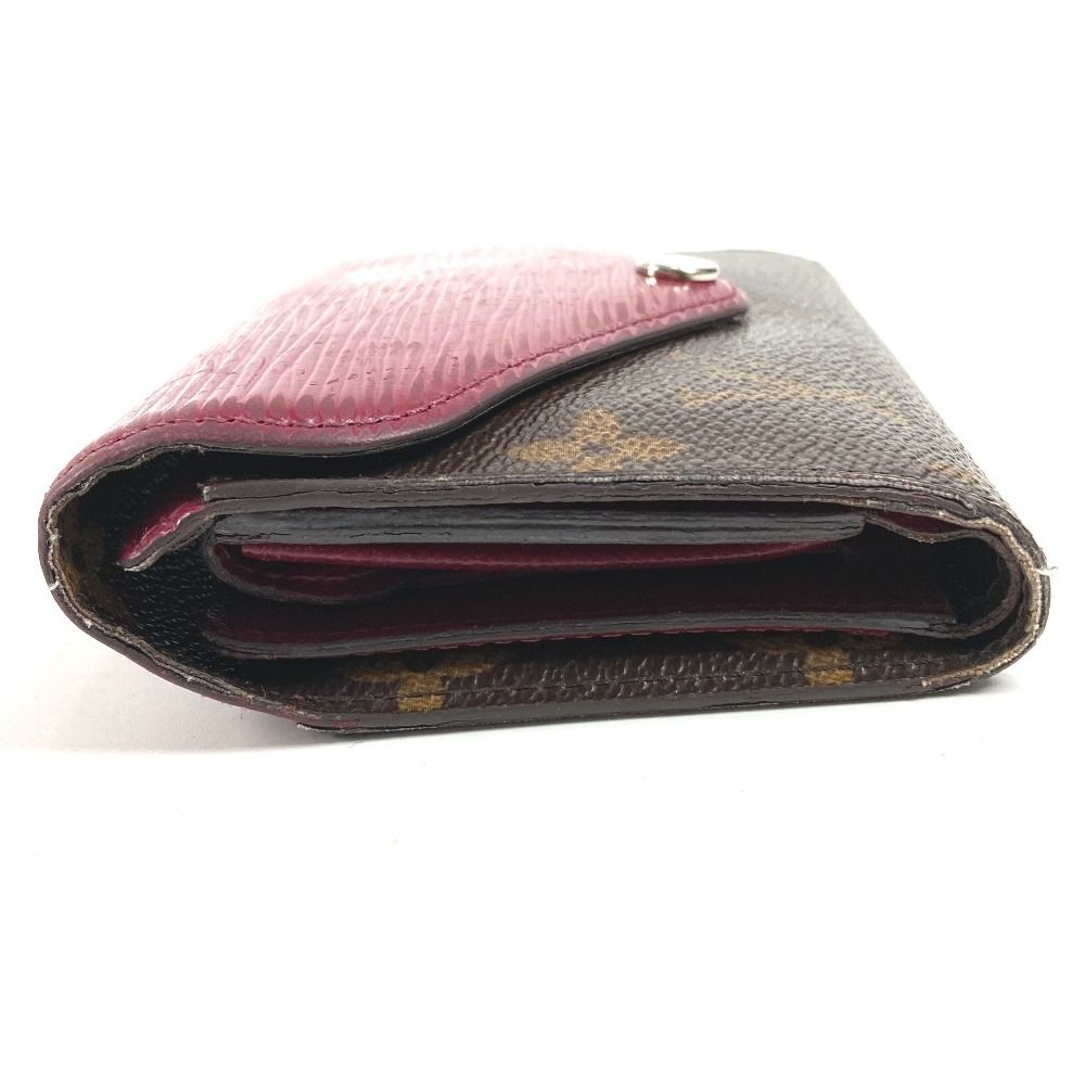 Louis Vuitton Trifold Wallet Portefeuille Mari Lou Monogram Canvas Fuchsia Pink Brown — view 4