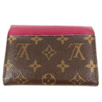Louis Vuitton Trifold Wallet Portefeuille Mari Lou Monogram Canvas Fuchsia Pink Brown — view 2