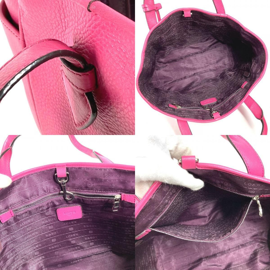 Loewe Shoulder Bag Logo Heritage Leather Pink — view 8