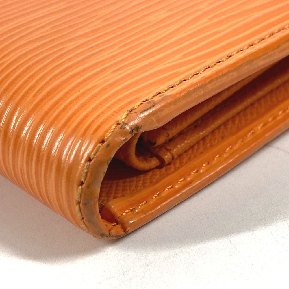 Louis Vuitton Bifold Wallet Porte Billets Compact Epi Leather Mandarin Orange — view 6