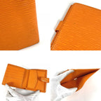Louis Vuitton Bifold Wallet Porte Billets Compact Epi Leather Mandarin Orange — view 8