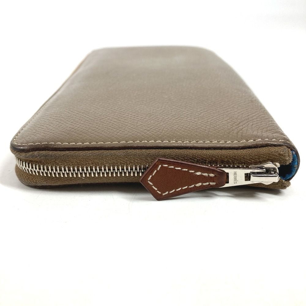 Hermes Wallet Azap Long Silk in Etoupe Gray — view 3