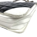 Chanel Shoulder Bag Logo Choco Bar Enamel Leather Black — view 6
