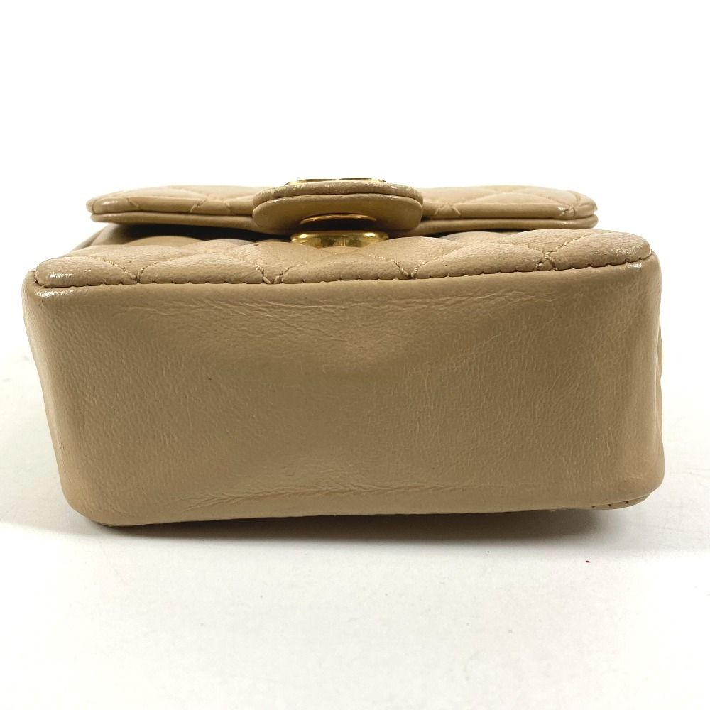 Chanel Handbag Mini Quilted Lambskin Beige — view 5