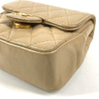 Chanel Handbag Mini Quilted Lambskin Beige — view 6