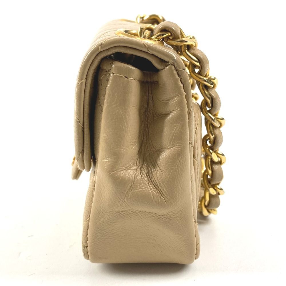 Chanel Handbag Mini Quilted Lambskin Beige — view 3