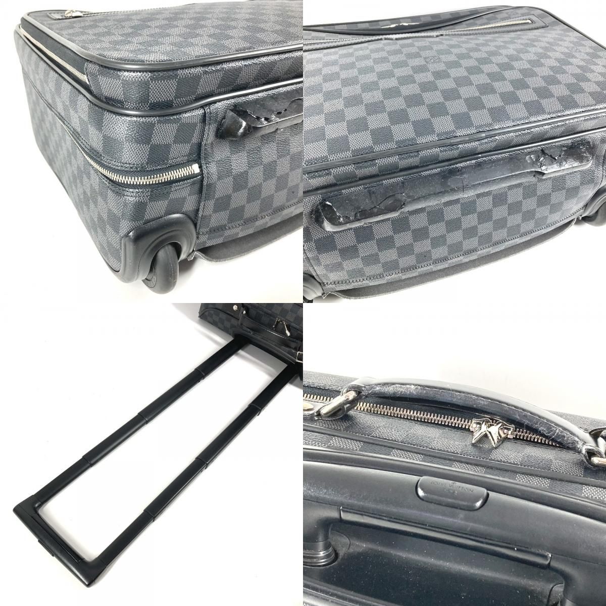 Louis Vuitton Travel Bag Pilot Case Damier Graphite Canvas Black — view 7