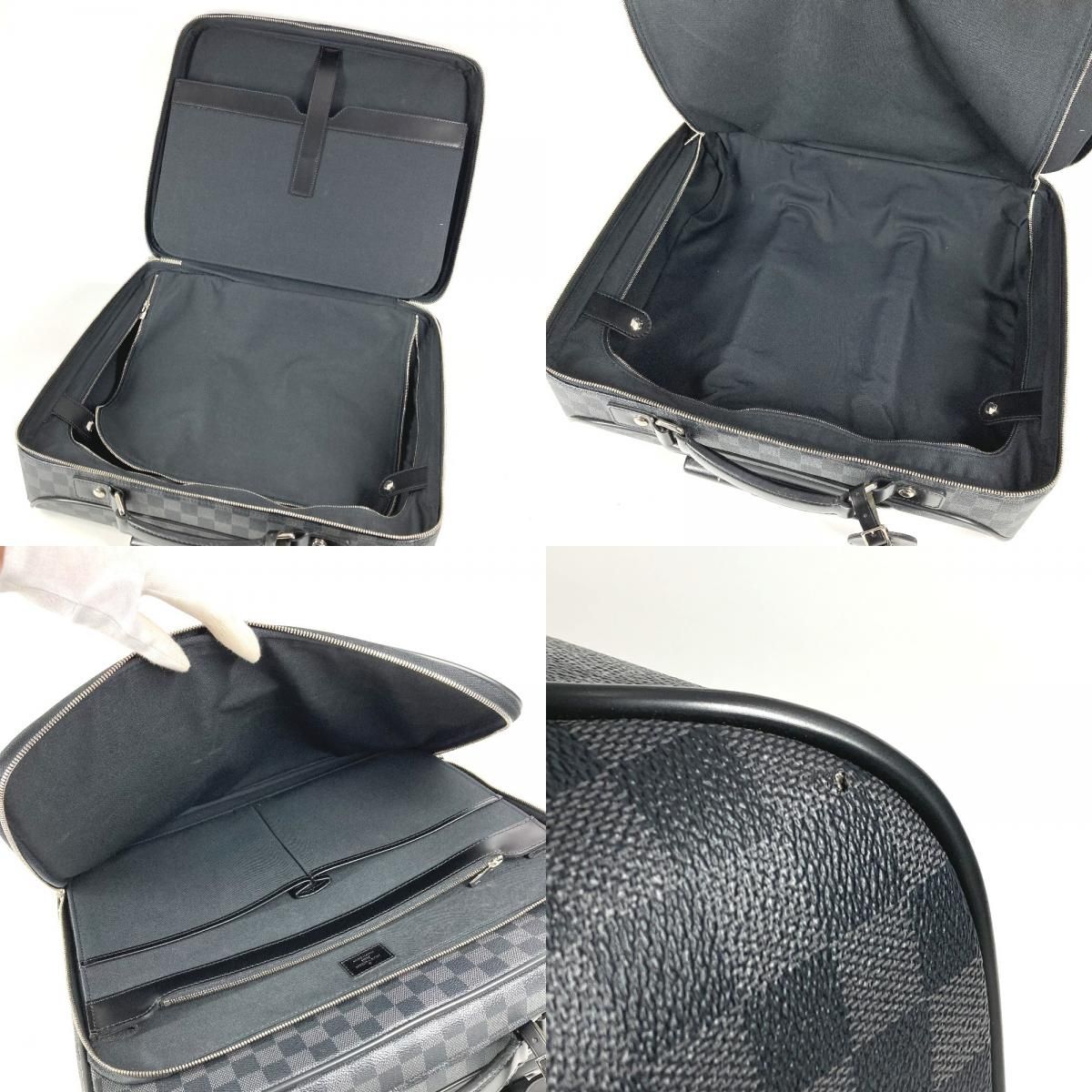 Louis Vuitton Travel Bag Pilot Case Damier Graphite Canvas Black — view 9