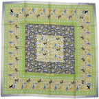 Hermes Carre 90 Chasse en Inde Indian Hunting Silk Green Scarf — view 3
