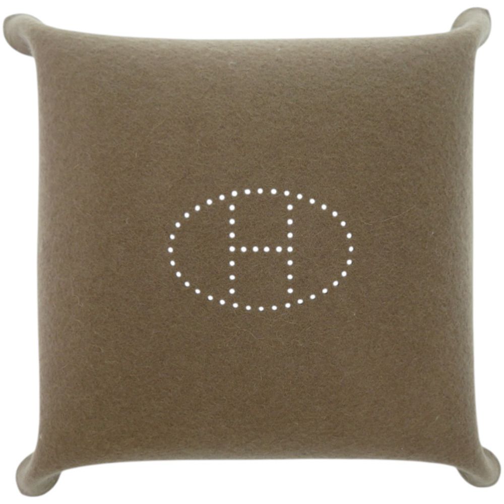Hermes Tray Vidopoche Felt Etoupe Brown Shoulder Bag — view 2