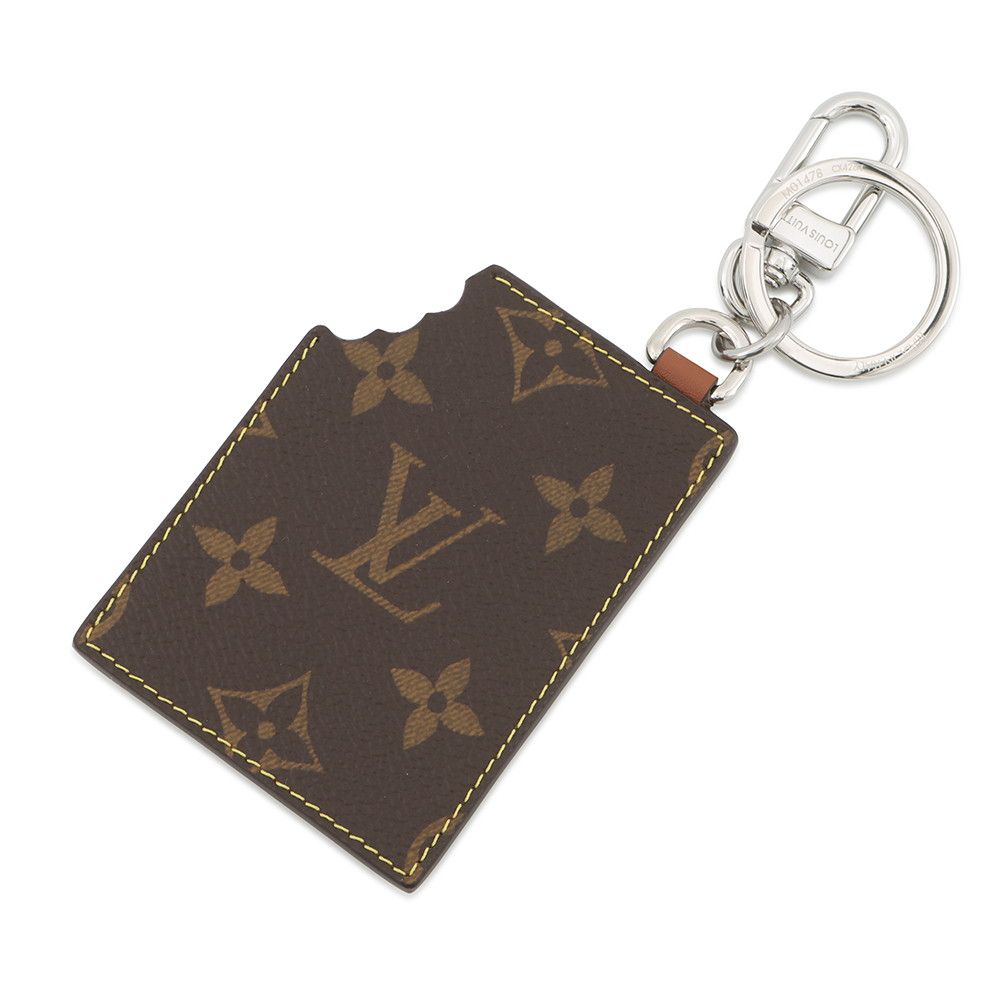 Louis Vuitton Bag Charm Monogram Leather LV Chocolate Key — view 3