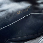 Chanel Chain Shoulder Bag Quilted CC Logo Satin Black — view 9