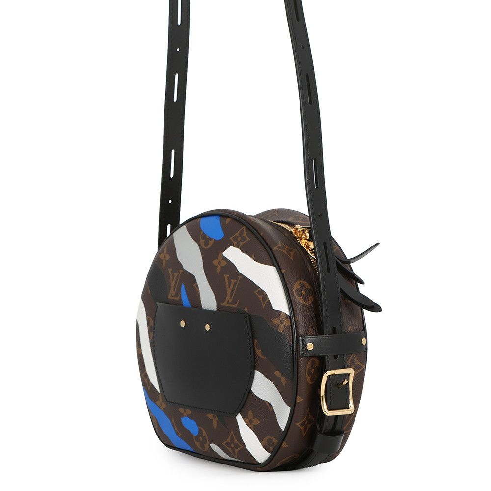 Louis Vuitton Shoulder Bag Monogram Boite Chapeau Sple Noir Black Blue White — view 2