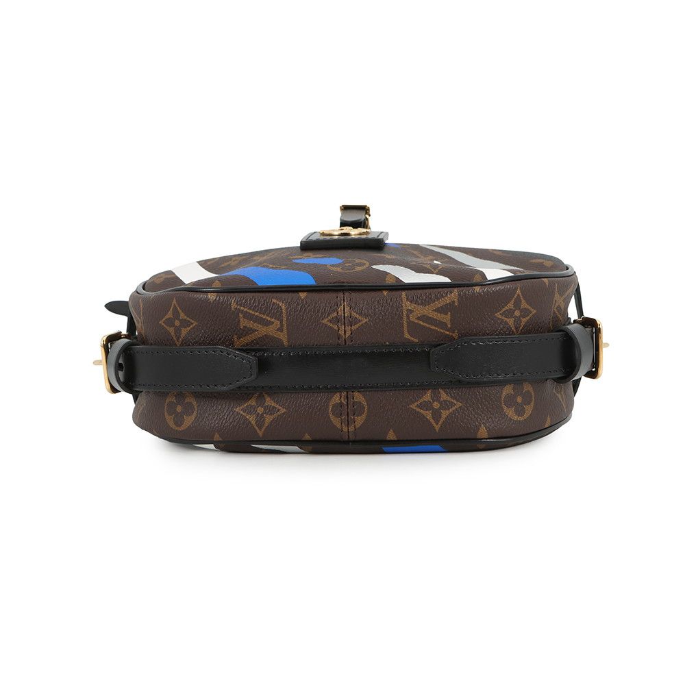 Louis Vuitton Shoulder Bag Monogram Boite Chapeau Sple Noir Black Blue White — view 3