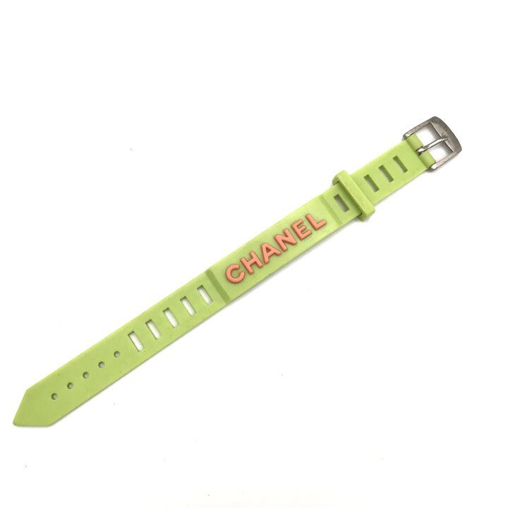 Chanel Rubber Bracelet Green Orange — view 3
