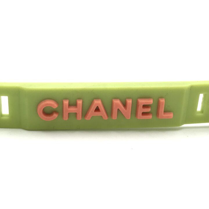 Chanel Rubber Bracelet Green Orange — view 8