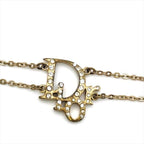 Dior Logo Bracelet Bangle Rhinestone Gold — view 5