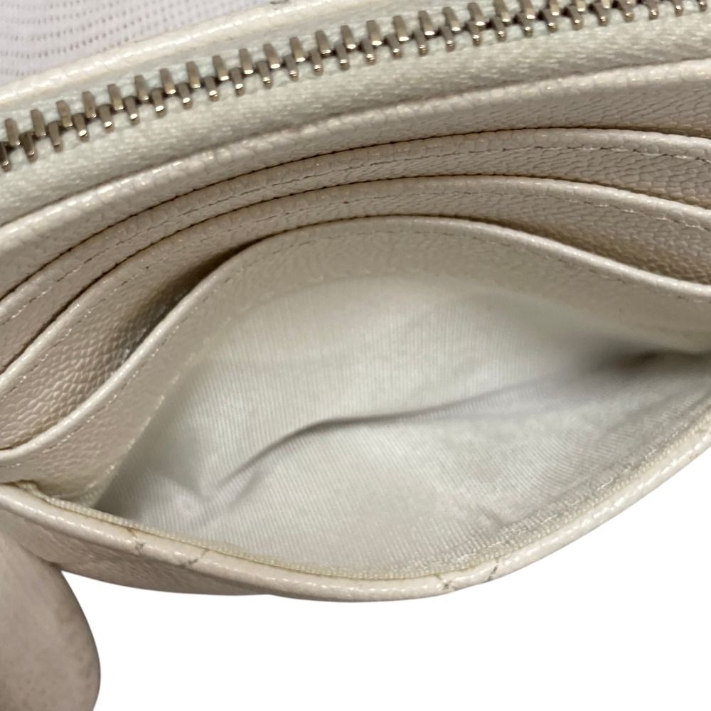 Chanel Quilted Caviar Leather Classic Zip Coin Purse — view 8
