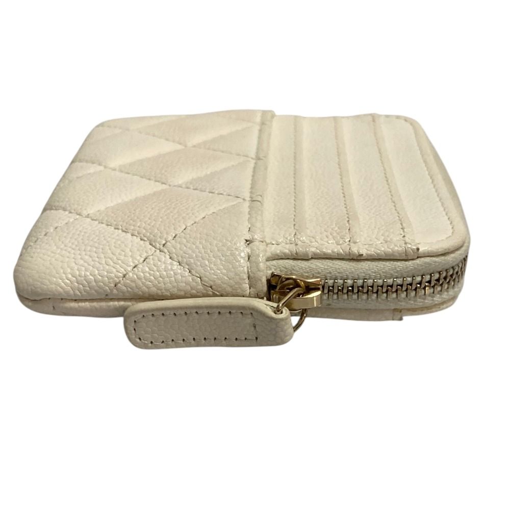 Chanel Quilted Caviar Leather Classic Zip Coin Purse — view 4