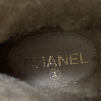 Chanel CC Logo Bicolor Mouton Short Boots 36C — view 8