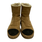 Chanel CC Logo Bicolor Mouton Short Boots 36C — view 2