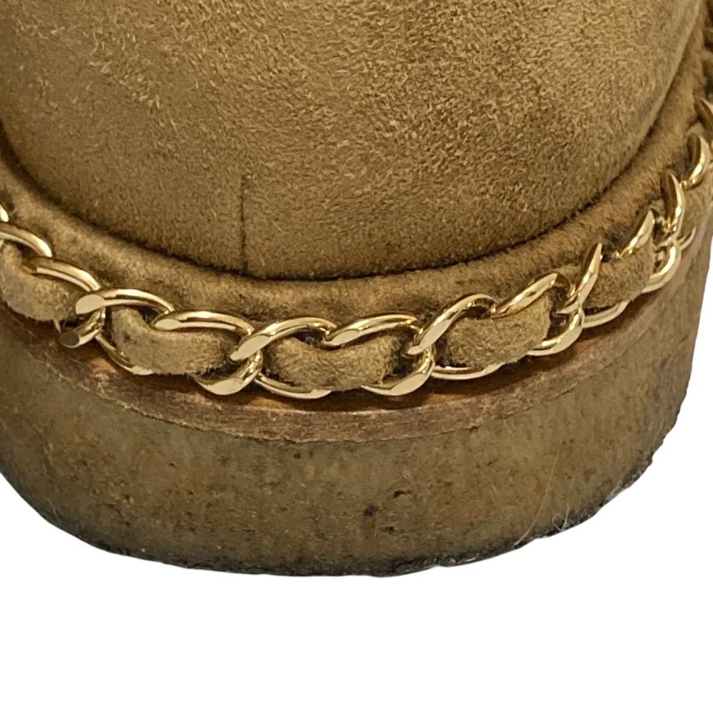 Chanel CC Logo Bicolor Mouton Short Boots 36C — view 9