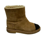Chanel CC Logo Bicolor Mouton Short Boots 36C — view 5