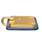 Hermes As de Coule PM Heart Motif Gpxleather Pendant Top Black Gold Brand — view 5