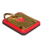 Hermes As de Coule PM Heart Motif Gpxleather Pendant Top Red Gold Brand — view 5