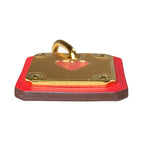 Hermes As de Coule PM Heart Motif Gpxleather Pendant Top Red Gold Brand — view 3