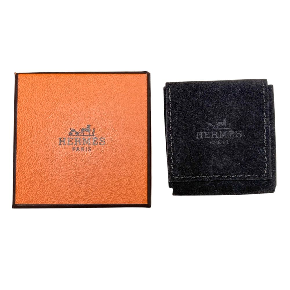 Hermes As de Coule PM Heart Motif Gpxleather Pendant Top Red Gold Brand — view 6