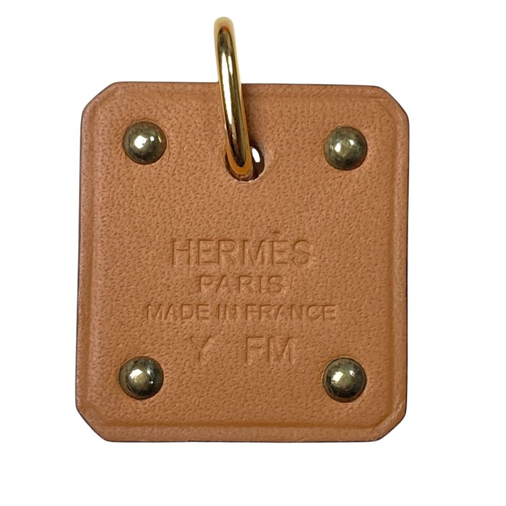 Hermes As de Coule PM Heart Motif Gpxleather Pendant Top Red Gold Brand — view 2