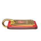 Hermes As de Coule PM Heart Motif Gpxleather Pendant Top Red Gold Brand — view 4