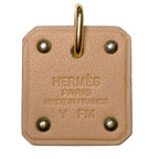 Hermes As de Coule PM Heart Motif Gpxleather Pendant Top White Gold Brand — view 2