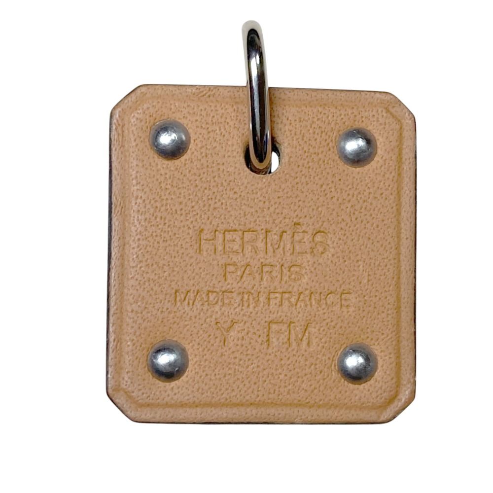 Hermes As de Coule PM Heart Motif Gpxleather Pendant Top Black Silver Brand — view 5