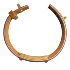 Hermes As de Coule Heart Motif Leather Bracelet T2 Red Gold Brand — view 7