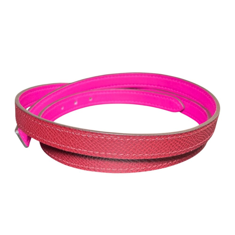 Hermes Reversible Narrow Belt 80 Gold Pink Boldpink — view 2