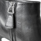 Chanel CC Logo Leather Short Boots Booties 36.5 — view 9