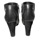 Chanel CC Logo Leather Short Boots Booties 36.5 — view 5