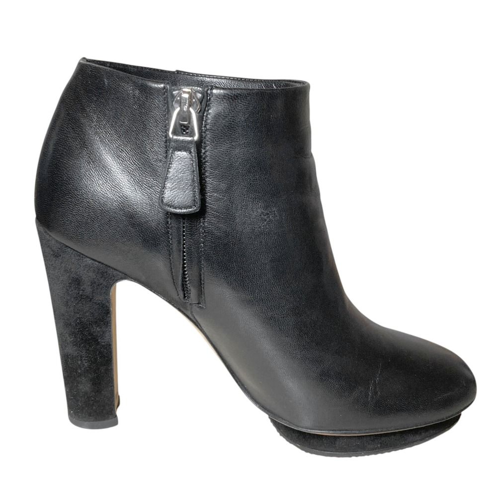 Chanel CC Logo Leather Short Boots Booties 36.5 — view 4