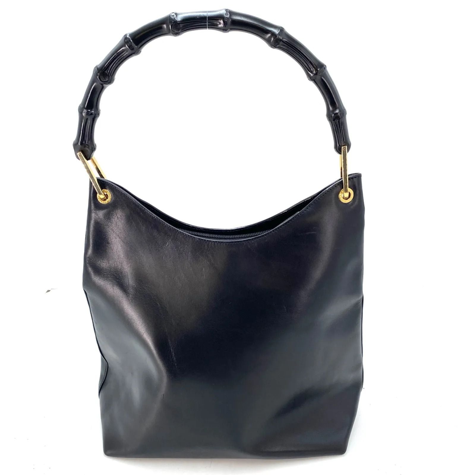 Gucci Tote Bamboo Leather Black Formal Travel Business — view 2