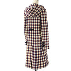 Chanel Tweed Check Duffel Coat Navy Ivory Red Ivory — view 5