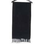 Hermes Cashmere Fringe Scarf Black — view 3