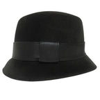 Hermes Rabbit 100% Leather Trim Hat 57 Black Charcoal — view 2