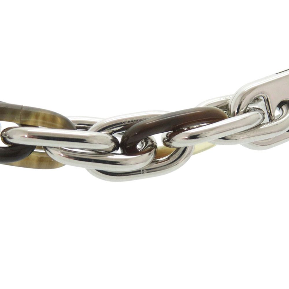 Hermes Amarage Bracelet Buffalo Horn Metal Brown Silver-brown — view 6