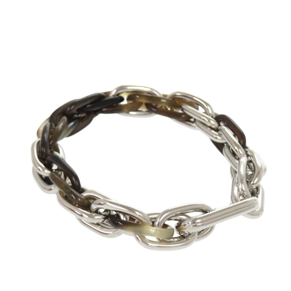 Hermes Amarage Bracelet Buffalo Horn Metal Brown Silver-brown — view 3