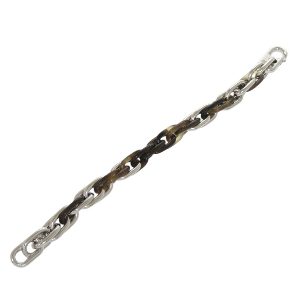 Hermes Amarage Bracelet Buffalo Horn Metal Brown Silver-brown — view 4