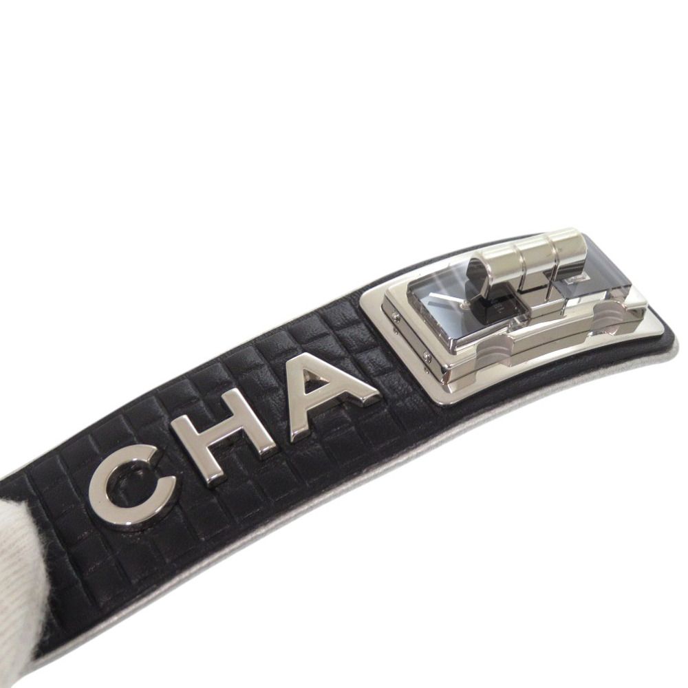 Chanel Code Coco Leather SS Black Dial Quartz Watch — view 8