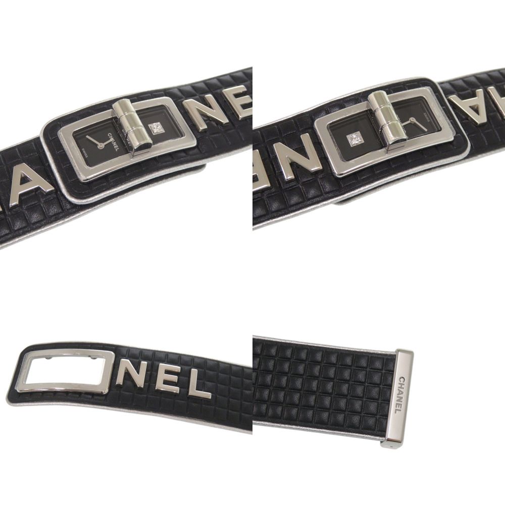 Chanel Code Coco Leather SS Black Dial Quartz Watch — view 9