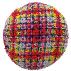 Gucci Tweed Plaid Ribbon GG Logo Beret Purple Red Yellow — view 7